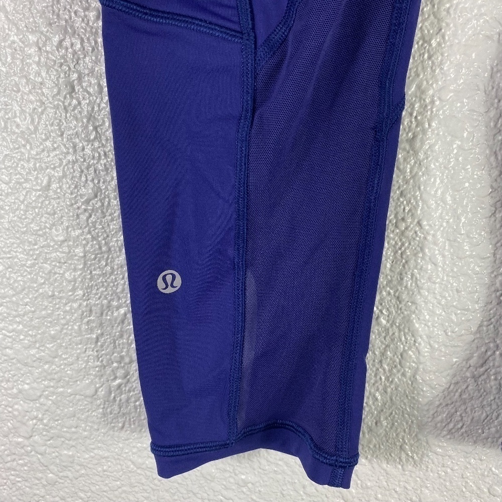 Lululemon Outrun 17” Crop Emperor Blue Luxtreme SZ 4 - Picture 4 of 7